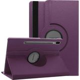 Fuchsia Galaxy Tab S7 Fe Lte (T737-T736-T733-T730) Fuchsia Dönebilen Standlı Tablet Kılıfı - Mor