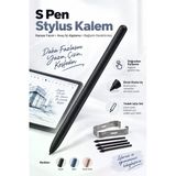 Fuchsia Galaxy Tab S9 Fe / S9 Fe+ Uyumlu S Pen Stylus Kalem – Basınç Hassasiyeti, Eğim Algılama, Palm Rejection, Şarjsız Kullanım