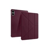 Fuchsia Honor Pad Gt ile Uyumlu 11.5 Inç Kalem Bölmeli Standlı Trifolding Tablet Kılıfı - Bordo