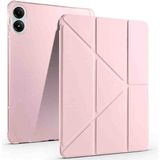 Fuchsia Honor Pad Gt ile Uyumlu 11.5 Inç Kalem Bölmeli Standlı Trifolding Tablet Kılıfı - Rose Gold