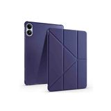 Fuchsia Honor Pad V9 Uyumlu 11.5 inç Kalem Bölmeli Trifolding Tablet Kılıfı Lacivert