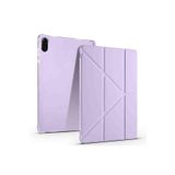 Fuchsia Honor Pad V9 Uyumlu 11.5 inç Kalem Bölmeli Trifolding Tablet Kılıfı Lila