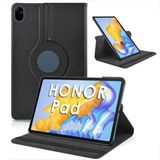 Fuchsia Huawei Honor Pad 10 12.1" Uyumlu Standlı 360° Yatay Dikey Dönebilen Deri Tablet Kılıfı - Siyah