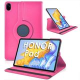 Fuchsia Huawei Honor Pad X9 Uyumlu Standlı 360° Yatay Dikey Dönebilen Deri Tablet Kılıfı - Pembe