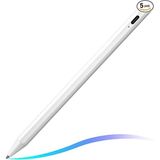 Fuchsia Ipad 10.2 9.nesil Uyumlu Avuç Içi Reddetmeli Dokunmatik Özel Yazı Çizim Kalemi - Beyaz