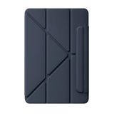 Fuchsia iPad 10.9 2022 (10.nesil) ile Uyumlu Faz Manyetik Standlı Akıllı Tablet Kılıfı - Lacivert