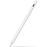 Fuchsia Ipad 10.9 5.nesil Uyumlu Avuç Içi Reddetmeli Dokunmatik Özel Yazı Çizim Kalemi - Beyaz