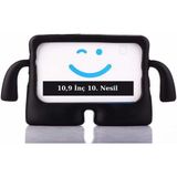Fuchsia iPad 10,9" 10. Nesil ile Uyumlu kOkO Eğlenceli Karakterli Standlı Çocuk Tablet Kılıfı - Siyah
