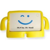 Fuchsia iPad 10,9" 10. Nesil ile Uyumlu kOkO Eğlenceli Karakterli Standlı Çocuk Tablet Kılıfı - Turuncu