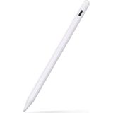 Fuchsia iPad 10,9 Air 4 / 5 / 6 Nesil Uyumlu Avuç Içi Reddetmeli Bluetoothlu Dokunmatik Çizim Yazım Kalemi - Beyaz