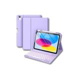 Fuchsia iPad 11. Nesil A16 çipli 2024 2025 Uyumlu Klavyeli Tablet Kılıfı