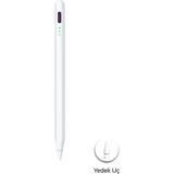 Fuchsia iPad 11 Nesil Uyumlu Avuçiçi Red ve Eğim Özellikli Aktif Dokunmatik Tablet Kalemi FSKL35 Beyaz