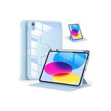 Fuchsia iPad Air 10.9 2022 (4.Nesil) ile Uyumlu 360° Dönebilen Standlı Pino Tablet Kılıfı Mavi
