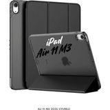 Fuchsia iPad Air 11 2025 M3 Çip Uyumlu Katlanabilir Standlı Smart Cover Siyah Tablet Kılıfı