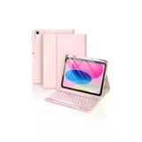 Fuchsia iPad Air 11 ile Uyumlu 4/5/6 Nesil M2/M3 2025 Klavyeli Tablet Kılıfı Pembe