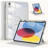 Fuchsia iPad Air 11 inç 2024 M2 Çipli 6.Nesil Uyumlu 360° Dönebilen Standlı Pino Gri Tablet Kılıfı
