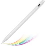Fuchsia iPad Air 11 Inç 6. Nesil M2 Uyumlu Avuç Içi Red ve Eğim Özellikli Manyetik Yapışan Dokunmatik Kalem - Beyaz