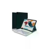 Fuchsia iPad Air 11 Inç M2 Çipli 2024 6. Nesil Uyumlu Klavyeli Stand Özellikli Renkli Tablet Kılıfı - Pembe
