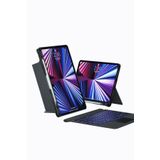 Fuchsia iPad Air 11 M3 2025 Uyumlu Touch Pad Bluetooth Klavyeli Standlı Mıknatıslı Tablet Kılıfı