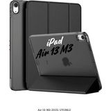 Fuchsia iPad Air 13 2025 M3 Çip Uyumlu Standlı Katlanabilir Smart Cover Siyah Tablet Kılıfı