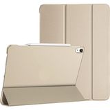 Fuchsia iPad Air 13 A2898 / A2899 / A2900 Uyumlu Kalem Bölmeli Smart Cover Akıllı Tablet Kılıfı - Gold