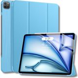 Fuchsia iPad Air 13 A2898 / A2899 / A2900 Uyumlu Kalem Bölmeli Smart Cover Akıllı Tablet Kılıfı - Mavi
