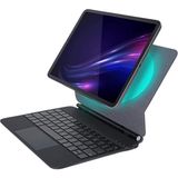Fuchsia iPad Pro 11 2024 Uyumlu Magic Style Manyetik Yapışmalı Klavyeli Tablet Kılıfı