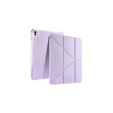 Fuchsia iPad Pro 13 2024 Uyumlu Kalem Bölmeli Akıllı Uyku Modlu Trifolding A2925 / A2926 Tablet Kılıfı - Lila