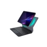 Fuchsia iPad Pro 13 ile Uyumlu Magic Style Manyetik Yapışmalı Klavyeli Tablet Kılıfı