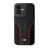 Fuchsia İphone 11 İle Uyumlu Hbc-264 Lambor Karbon Fiber Sport Siyah Kapak