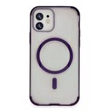 Fuchsia İphone 11 İle Uyumlu Hilton Kablosuz Şarj Özellikli Derin Mor Kapak