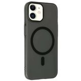 Fuchsia İphone 12 İle Uyumlu Tuna Pc Slim Kablosuz Şarj Özellikli Siyah Kapak