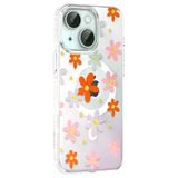 Fuchsia İphone 14 İle Uyumlu Floral Turuncu Kablosuz Şarj Özellikli Kapak