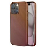 Fuchsia İphone 14 İle Uyumlu Hbc-242 Dividing Kablosuz Şarj Özellikli Kahverengi Kapak