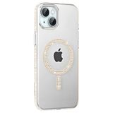 Fuchsia İphone 14 İle Uyumlu Move Taşlı Pembe Kablosuz Şarj Özellikli Kapak