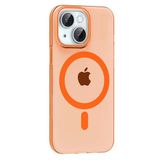 Fuchsia İphone 14 İle Uyumlu Pc Blank Turuncu Kablosuz Şarj Özellikli Kapak