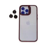 Fuchsia İphone 14 Pro İle Roblox Lens Standlı Kapak - Bordo Uyumlu Kılıf