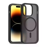 Fuchsia İphone 14 Pro İle Uyumlu Jota Siyah Kablosuz Şarj Özellikli Kapak