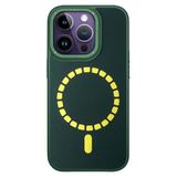 Fuchsia iPhone 14 Pro Kılıf HBC-156 Forum Magneticsafe Kapak - Koyu Yeşil