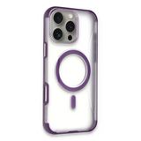 Fuchsia İphone 14 Pro Max İle Uyumlu Hilton Derin Mor Kablosuz Şarj Özellikli Kapak