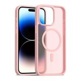 Fuchsia İphone 14 Pro Max İle Uyumlu Jota Pudra Kablosuz Şarj Özellikli Kapak