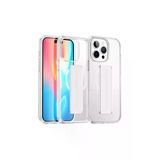Fuchsia İphone 14 Pro Max İle Uyumlu Kılıf Alfa Şeffaf Kablosuz Şarj Özellikli Standlı Kapak
