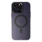 Fuchsia İphone 14 Pro Max Uyumlu Mateks Kablosuz Şarj Özellikli Derin Mor Kılıf