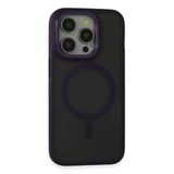 Fuchsia İphone 14 Pro Max Uyumlu Rocky Kablosuz Şarj Özellikli Derin Mor Kılıf