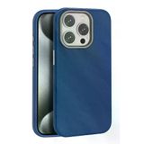 Fuchsia İphone 14 Pro Max Uyumlu Wonder Deri Kablosuz Şarj Özellikli Lacivert Kılıf