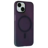 Fuchsia İphone 15 İle Uyumlu Plus Tuna Derin Mor Pc Slim Kablosuz Şarj Özellikli Kapak