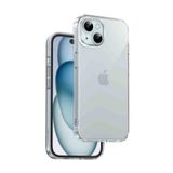 Fuchsia İphone 15 Pro İle Uyumlu Crystal Şeffaf Slim Kılıf