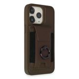 Fuchsia İphone 15 Pro İle Uyumlu Hbc-228 Havana Titan Gri Magnet Kartvizitli Kapak