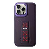 Fuchsia İphone 15 Pro İle Uyumlu Hbc-248 Lima Derin Mor Standlı Kapak