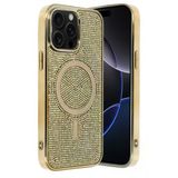 Fuchsia İphone 15 Pro İle Uyumlu Helen Gold Kablosuz Şarj Özellikli Kapak